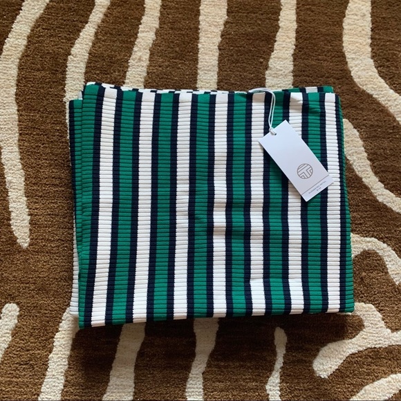 Tory Burch Ribbed Tech Knit Striped Scarf - Picture 2 of 3